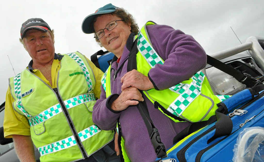 Ray Bodley and Val Flint are QAS first responders for the wider Killarney region, and are looking to enlist more locals. Ray Bodley and Val Flint are QAS first responders for the wider Killarney region, and are looking to enlist more locals.